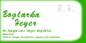 boglarka heyer business card